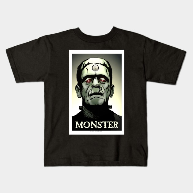 The Frankenstein's Monster from the Creature Feature Kids T-Shirt by VanceCapleyArt1972